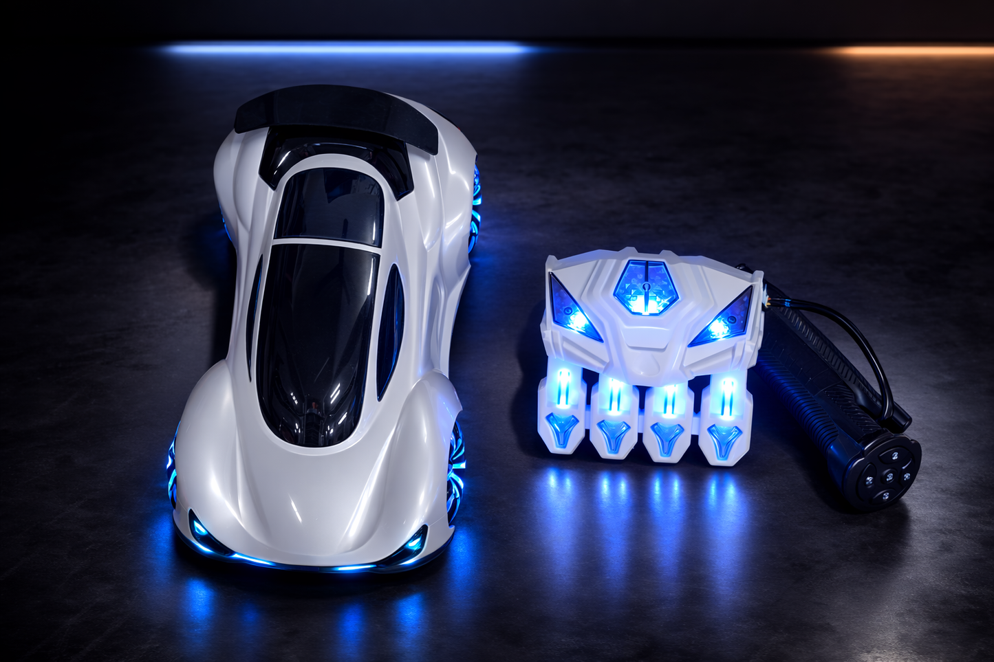 Hand Gesture Control Spray RC Car with LED Lights & Double Mist Effect |