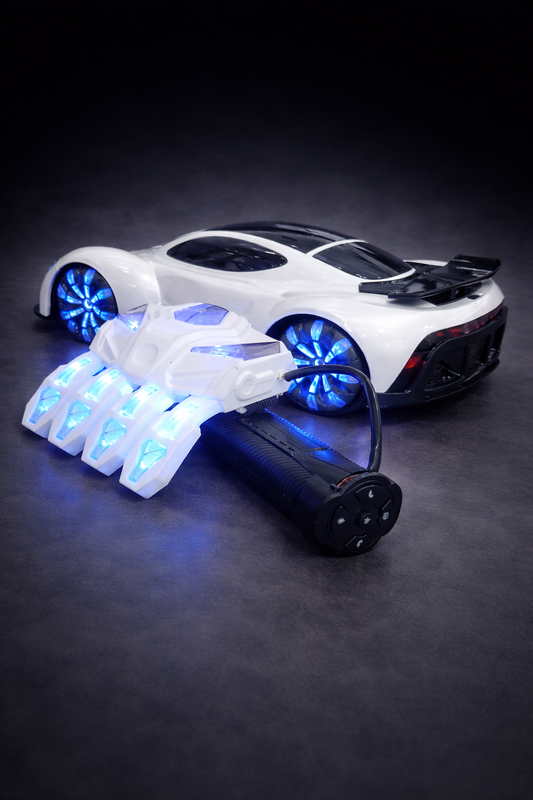 Hand Gesture Control Spray RC Car with LED Lights & Double Mist Effect |