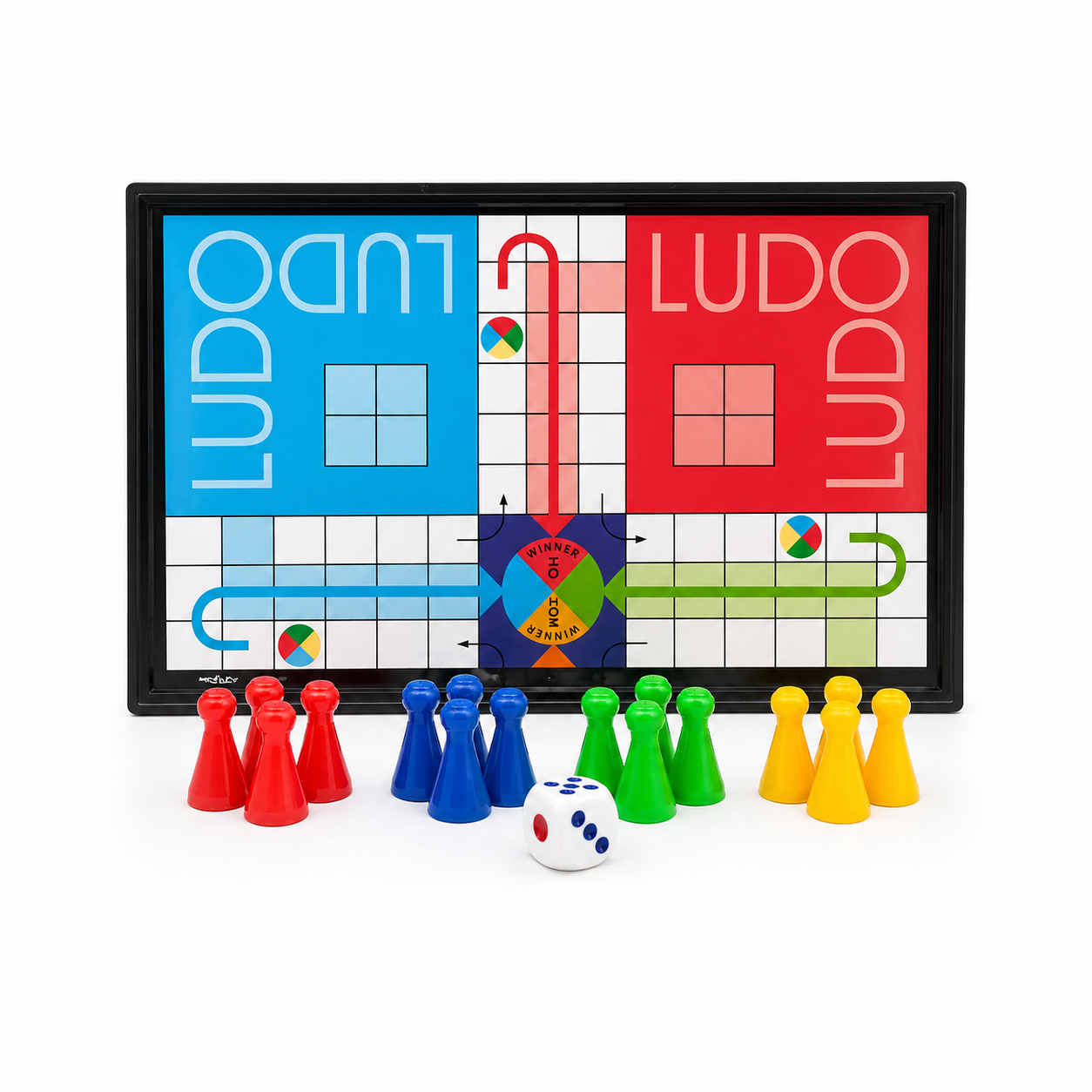 Magnetic Ludo Board Game for Kids & Family | Foldable Travel Ludo Set with Storage |