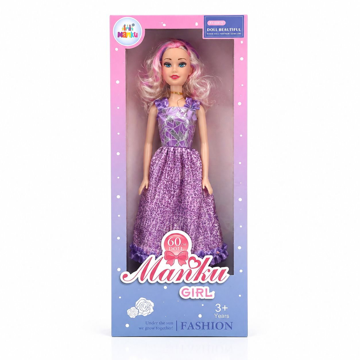 Manku Girl 60cm Fashion Doll for Kids | Large Stylish Doll Toy with Dress|