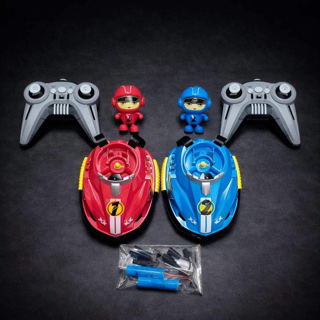 2.4GHz RC Go Kart Battle Cars Set | 2 Players Remote Control Bumper Racing Toy for Kids