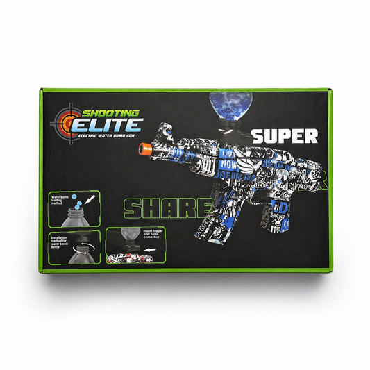 Electric Gel Blaster Gun with Water Bomb Bullets – Automatic Shooting Toy Gun with Hopper Bottle
