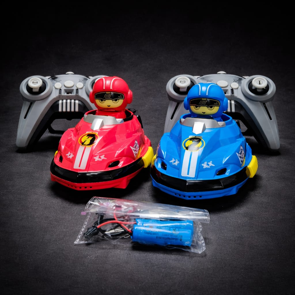 2.4GHz RC Go Kart Battle Cars Set | 2 Players Remote Control Bumper Racing Toy for Kids