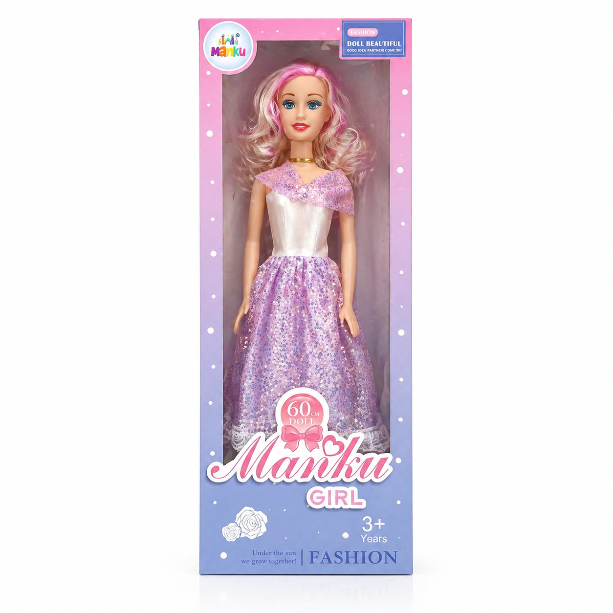 Manku Girl 60cm Fashion Doll for Kids | Large Stylish Doll Toy with Dress|
