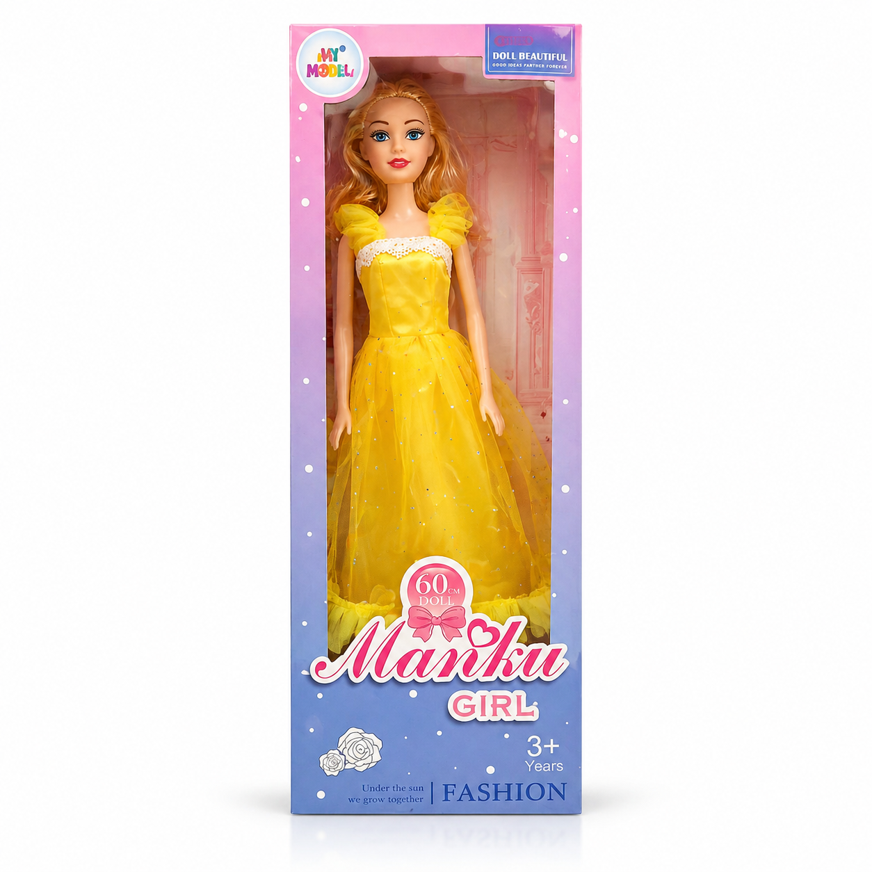Manku Girl 60cm Fashion Doll for Kids | Large Stylish Doll Toy with Dress|