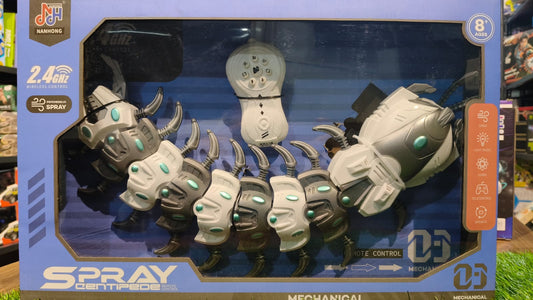 Remote Control Spray Centipede Toy | 2.4GHz RC Mechanical Insect with Lights & Sound for Kids